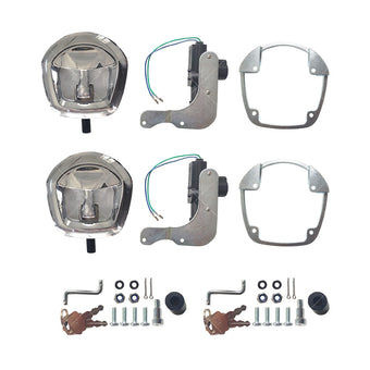 compare product 2x Power Operated Recessed Folding Whale Tail T Lock Handle Suitable For Trailer Tool Box