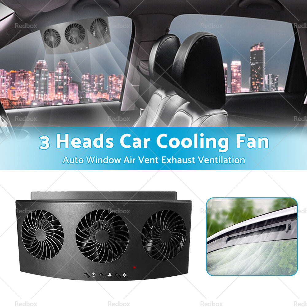 {{ Car Exhaust Window Fan Cooler Air Vent Cooling Fans Ventilator 3Heads Adjustable }} - Buy Car Parts Online at {{ Kaka Auto Parts }}.