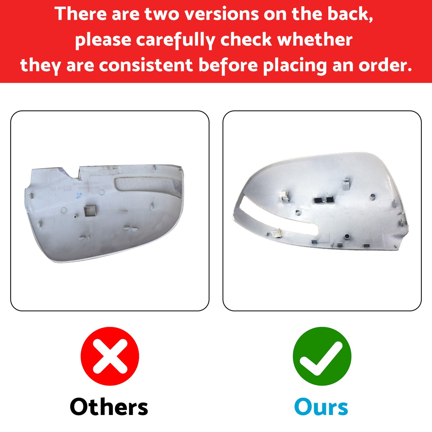 Left Side Mirror Cover Cap Suitable For Mitsubishi ASX XB/XC/XD/XE 2012-2020