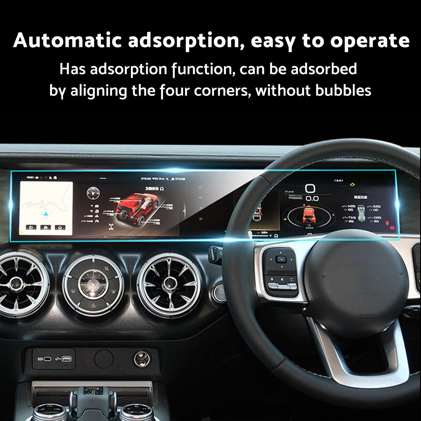 Center Console Screen Protector Tempered Glass Suitable For GWM Tank 300 2023-2024