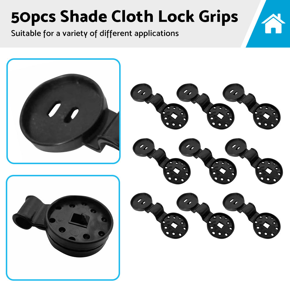 {{ 50PCS Shade Cloth Heavy Duty Lock Grip Reusable Windproof Awning Clamp Grip }} - Buy Car Parts Online at {{ Kaka Auto Parts }}.