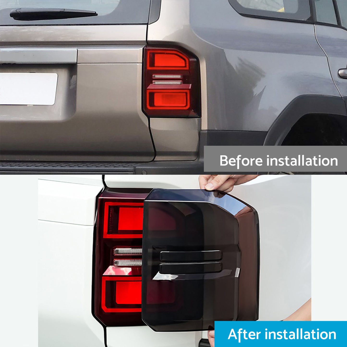 {{ 2X Tail Light Lamp Cover Trim Suitable For Toyota Land Cruiser Prado LC250 2024 }} - Buy Car Parts Online at {{ Kaka Auto Parts }}.