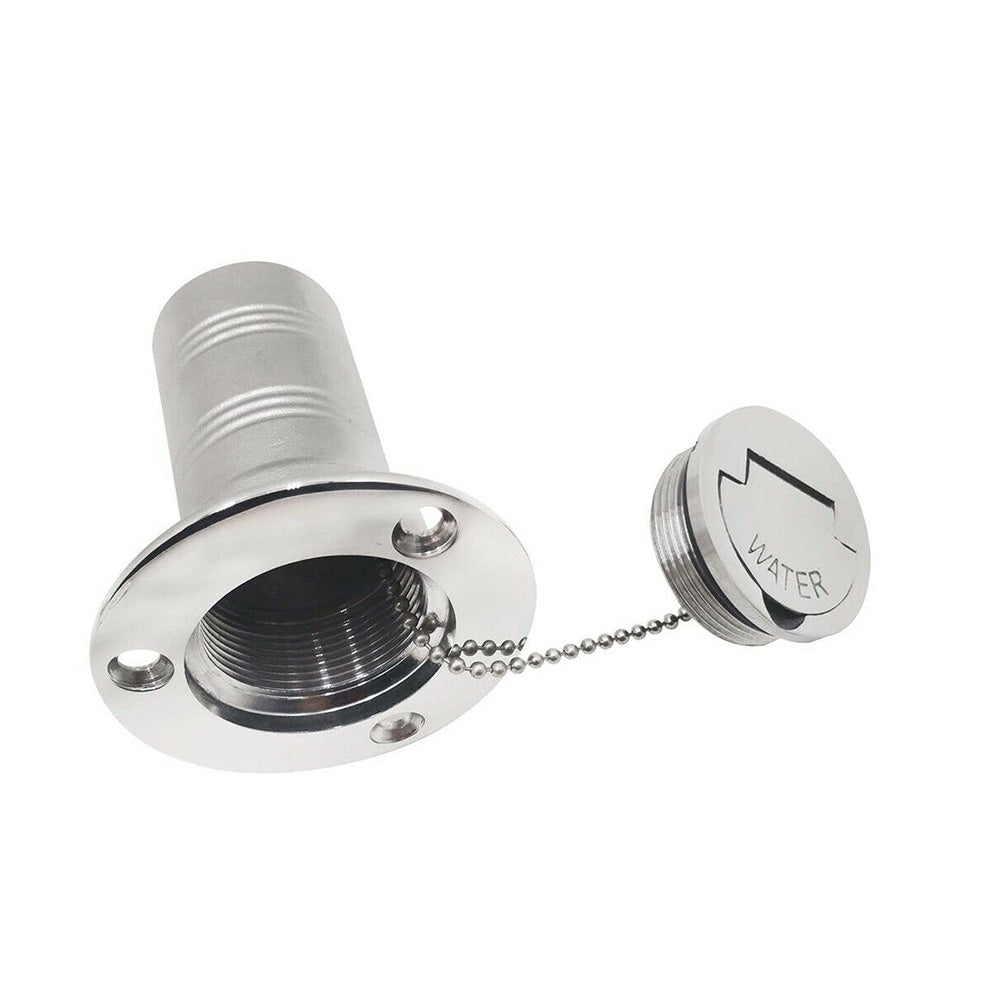 Keyless Water Deck Fill/Filler 1.5" Polished 316 Stainless Steel Suitable For Marine Boat