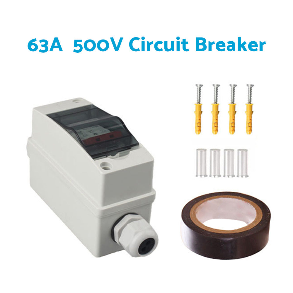 PV Disconnect Box DC 500V 32A/63A 2P Circuit Breaker Solar Isolator Switch