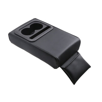 compare product Center Console Leather Armrest Support Elbow Rest Extender Organizer Cup Holder