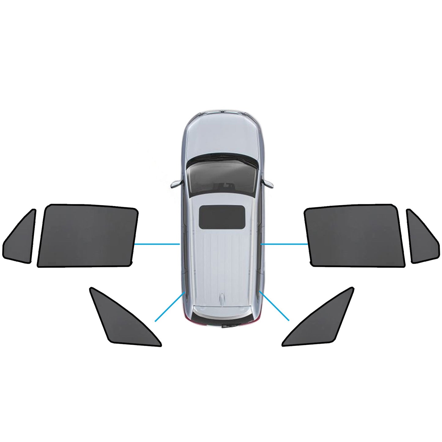 {{ Car Window Sun Shades Magnetic Mesh Suitable for Mercedes-Benz GLC 2015-2022 }} - Buy Car Parts Online at {{ Kaka Auto Parts }}.