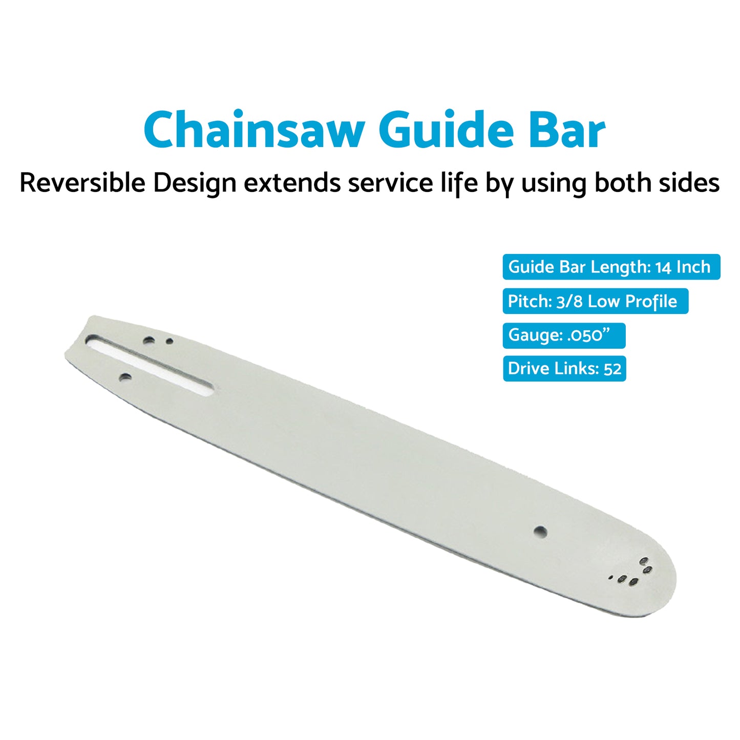14'' Chainsaw Guide Bar 3/8LP .050 52DL Suitable For Makita XCU03PT E-00088