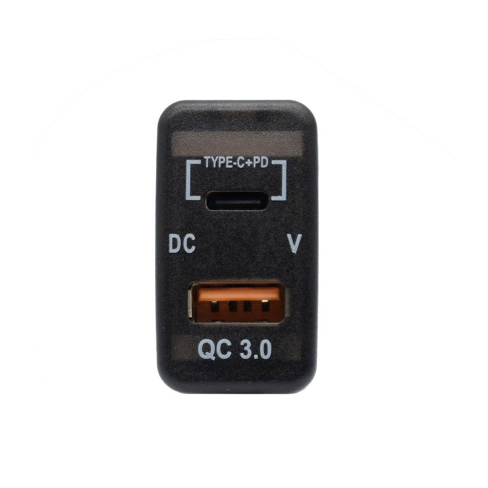 Type-C  USB Car Charger Adapter Voltmeter Suitable For Land Cruiser Prado 120