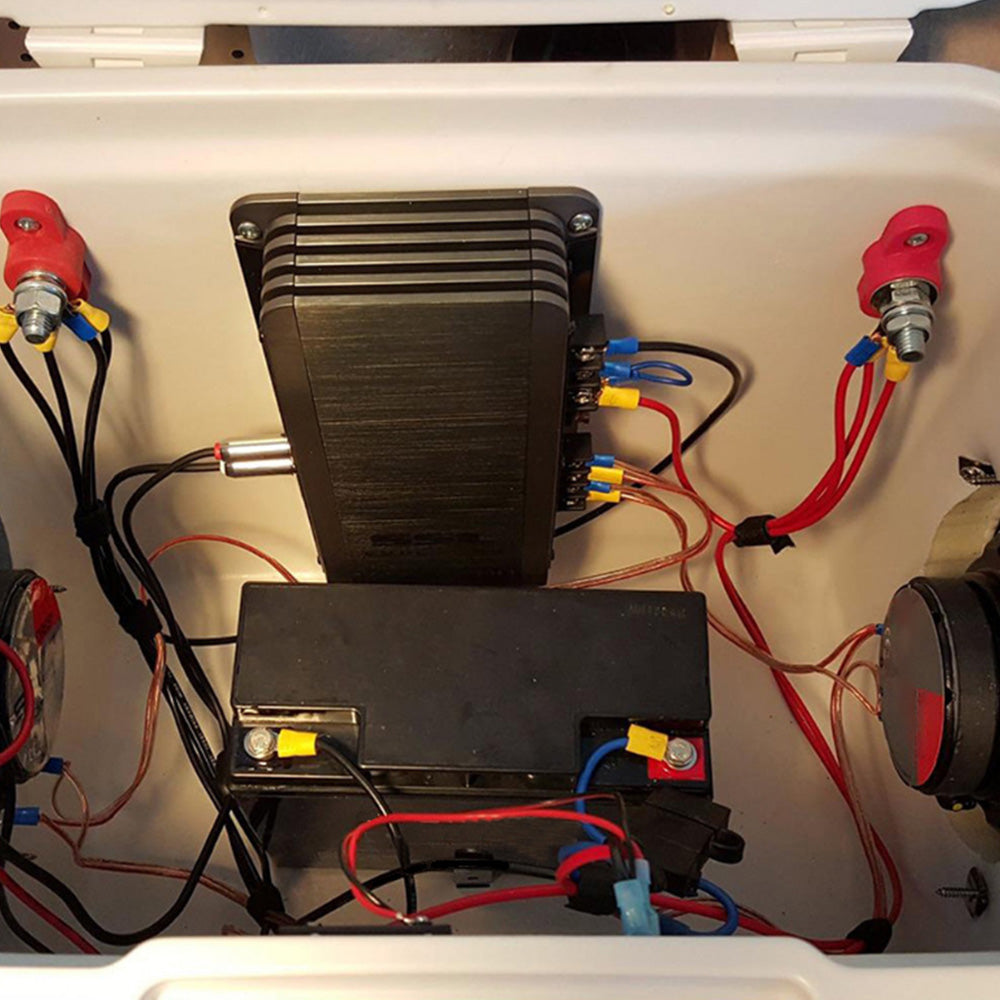 Heavy Duty Dual M6 Bus Bar Terminal Block Power Distribution Stud Black Suitable For Automotive Applications