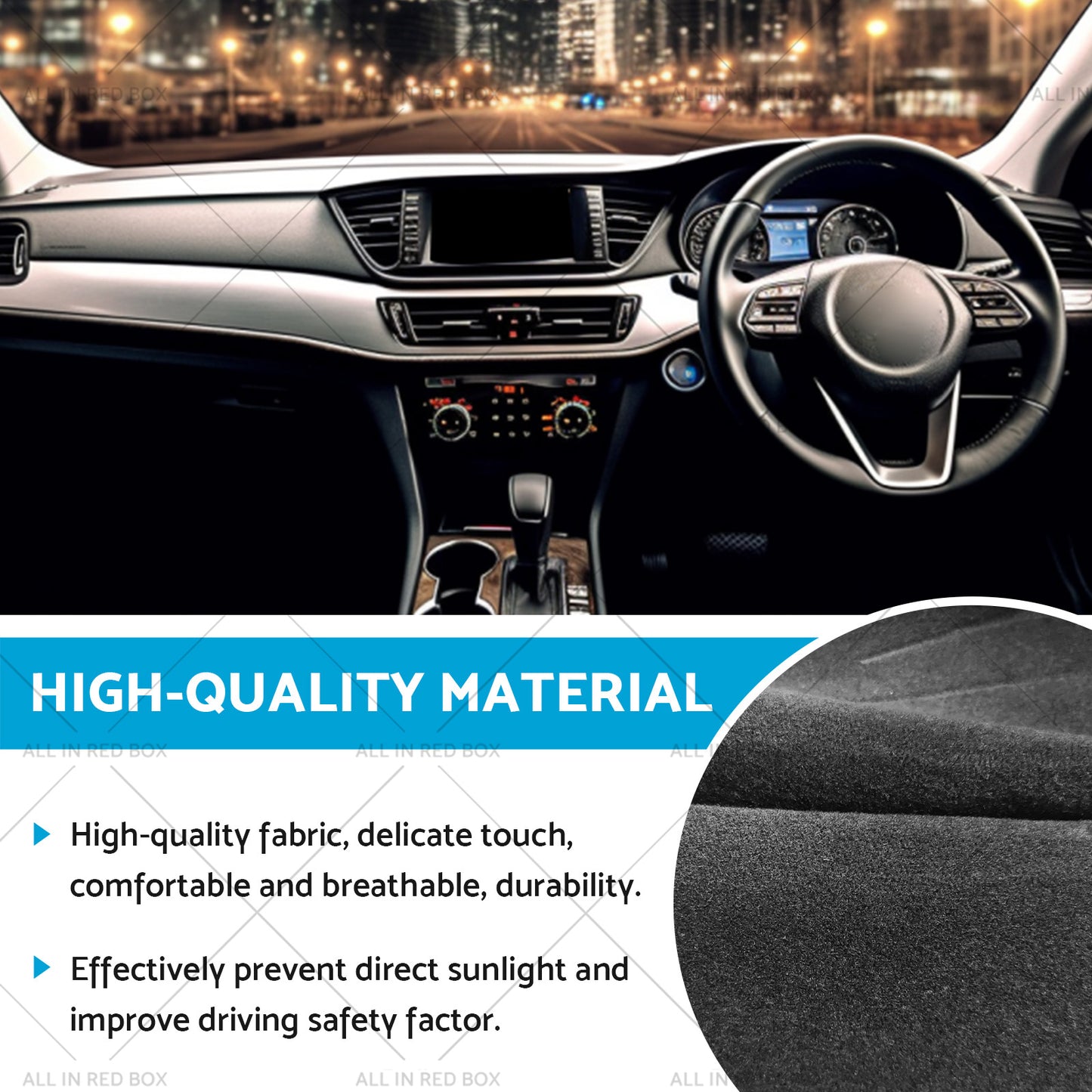 {{ RHD Non-slip Dash Mat Suitable For Hyundai Santafe 2006-2012 Dashboard Cover }} - Buy Car Parts Online at {{ Kaka Auto Parts }}.