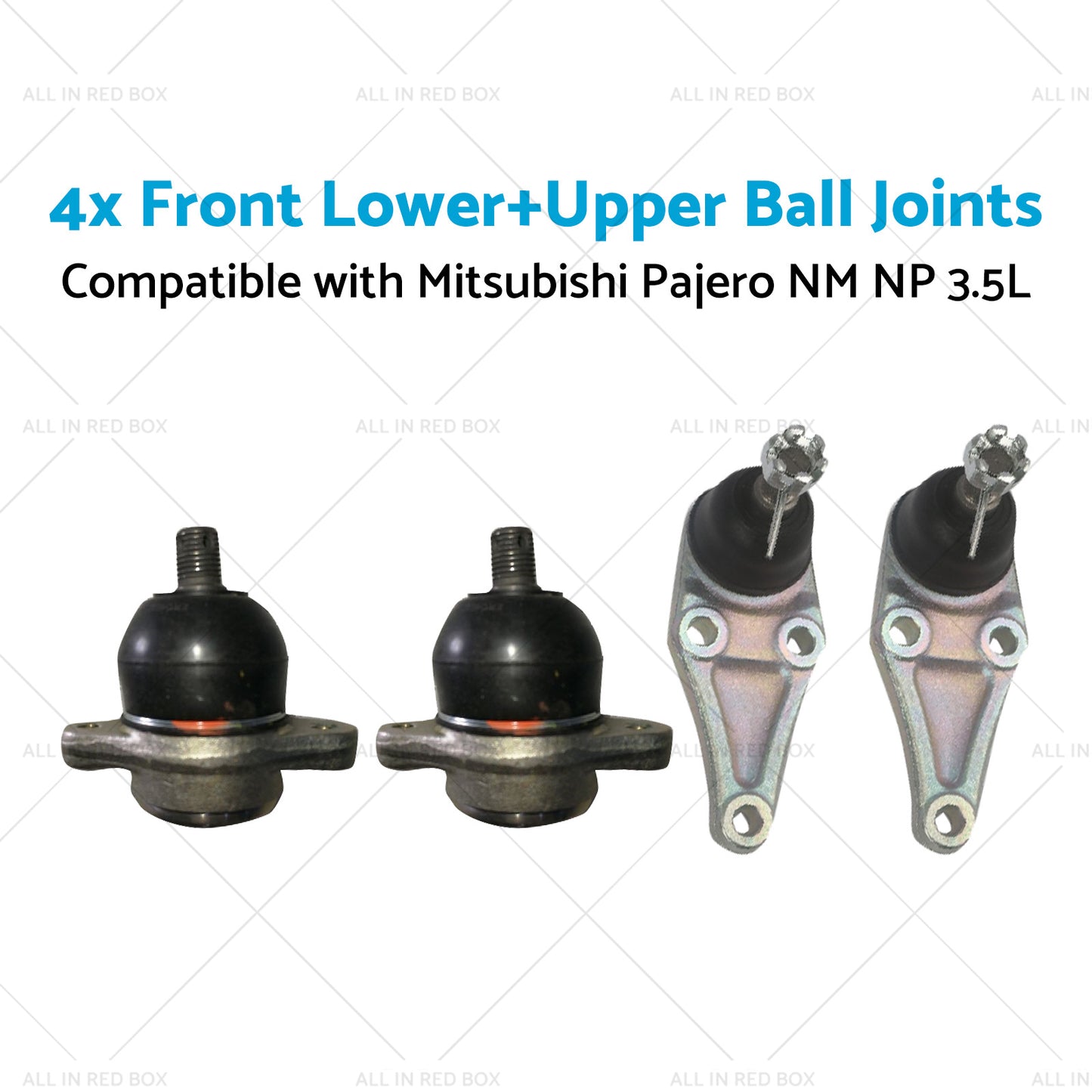 {{ 4x Front LowerUpper Ball Joints Suitable for Mitsubishi Pajero NM NP 3. 5L 00-11 }} - Buy Car Parts Online at {{ Kaka Auto Parts }}.