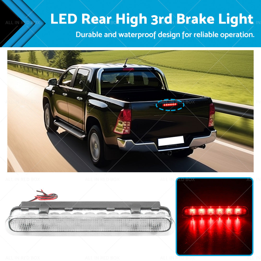 {{ 1x LED Rear High 3rd Brake Light Clear Suitable For Toyota Hilux VIGO SR5 04-15 }} - Buy Car Parts Online at {{ Kaka Auto Parts }}.