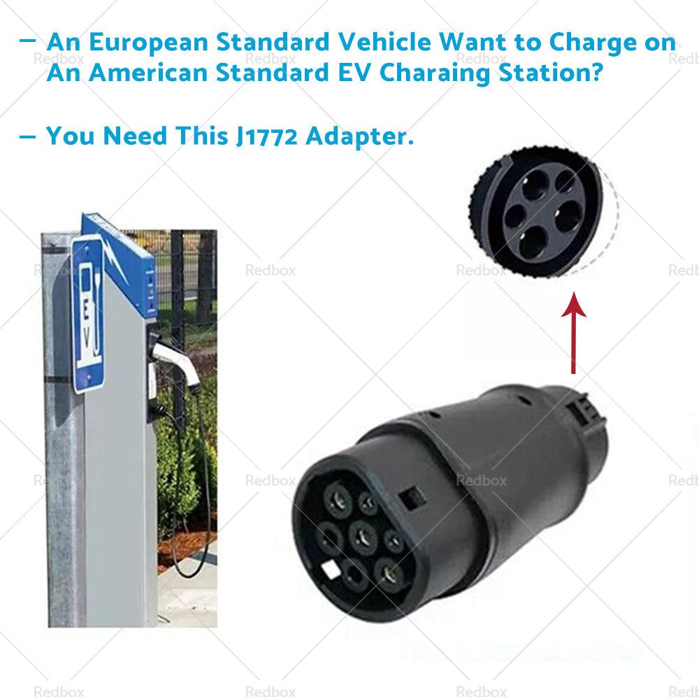 {{ EVSE EV Adaptor 32A J1772 Type 1 to Type 2 Plug EV Adapter, Electric Cars V A3Y2 }} - Buy Car Parts Online at {{ Kaka Auto Parts }}.