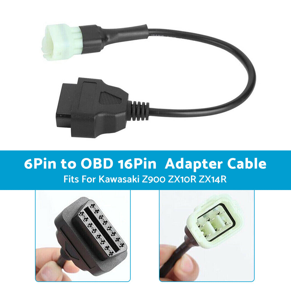 6-Pin OBD Connector Diagnostic Adapter Cable Suitable For Kawasaki Motorcycle
