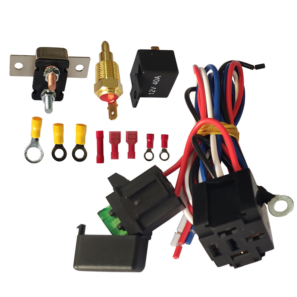 {{ Thermo Radiator Fan Sensor Temp Controller Switch 12V DC Wiring Relay }} - Buy Car Parts Online at {{ Kaka Auto Parts }}.