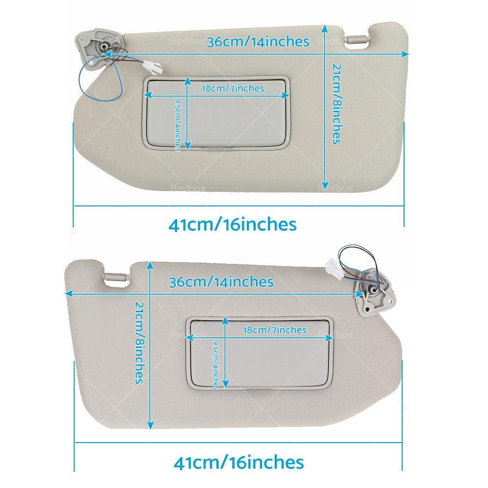 {{ RH LH Interior Sun Visor Shade Grey Fits For Nissan Pathfinder 13-18 R52 Wagon }} - Buy Car Parts Online at {{ Kaka Auto Parts }}.