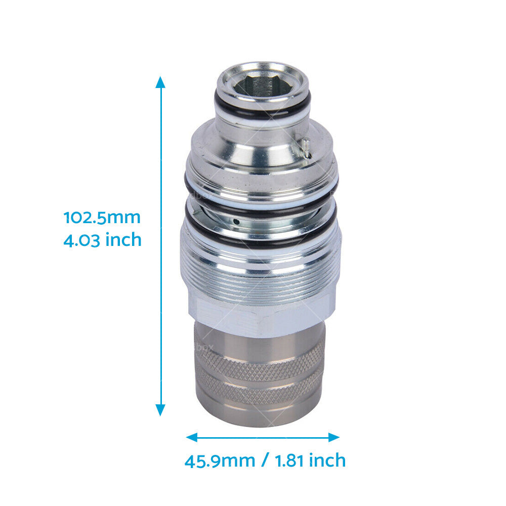 {{ For Bobcat Male  and  Female Hydraulic Flat Face Quick Coupler 46mm 1 13 or 16 inch  thread }} - Buy Car Parts Online at {{ Kaka Auto Parts }}.