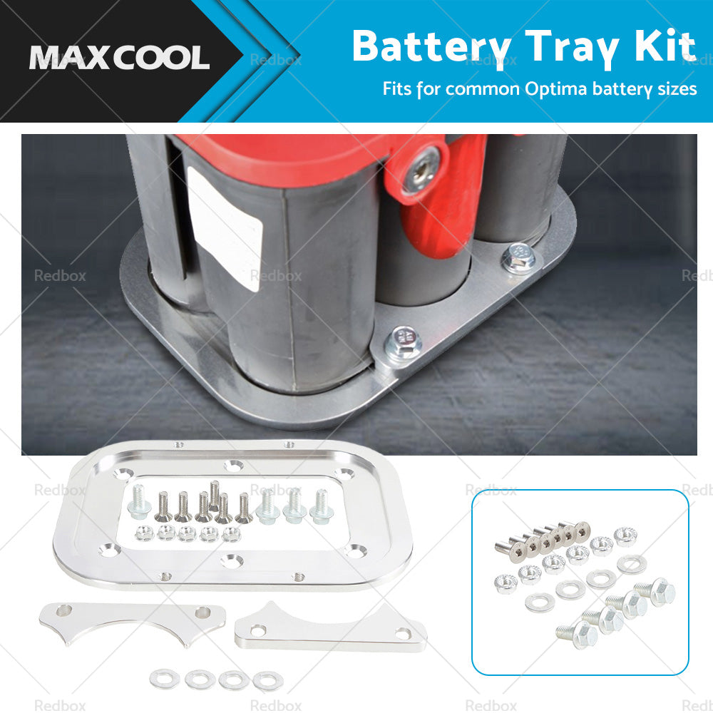 {{ Billet Aluminum Battery Relocation Tray Hold Down Mount For 34 or 78 Optima Battery }} - Buy Car Parts Online at {{ Kaka Auto Parts }}.