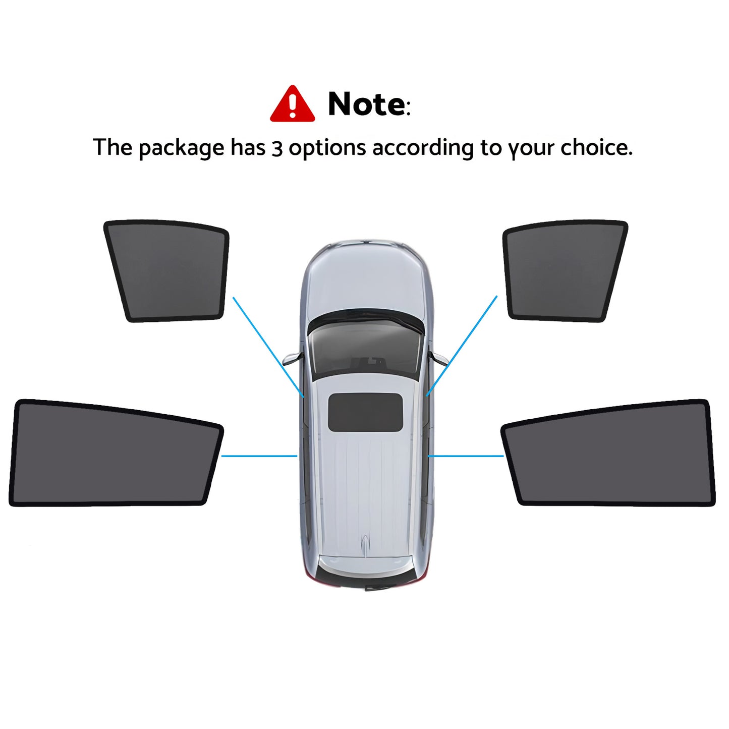 {{ Magnetic Sun Shades Suitable For Nissan Tiida 2004-2010 C11 Hatch Front Windows }} - Buy Car Parts Online at {{ Kaka Auto Parts }}.