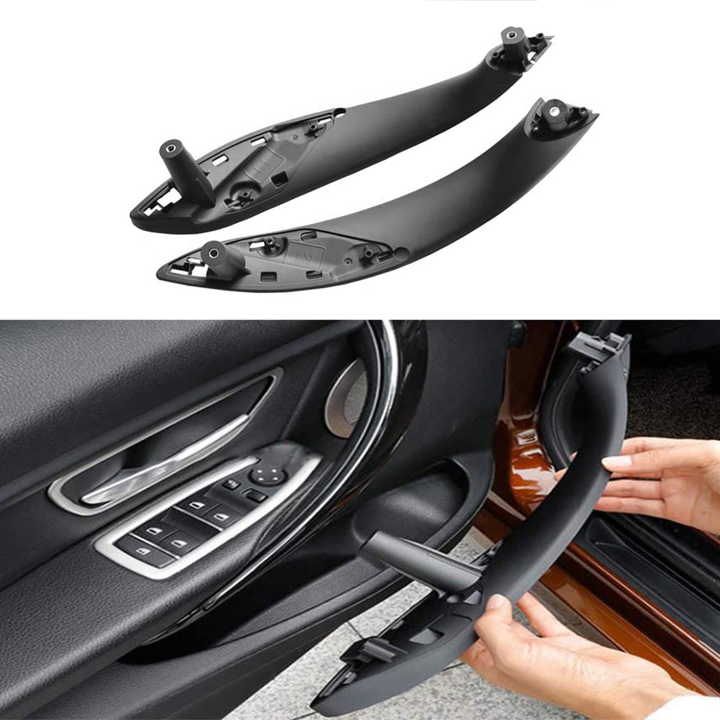 1 Pair Front Door Handle Pull Trim Covers Suitable For BMW 3 Series / 4 Series F30 / F34 / F35