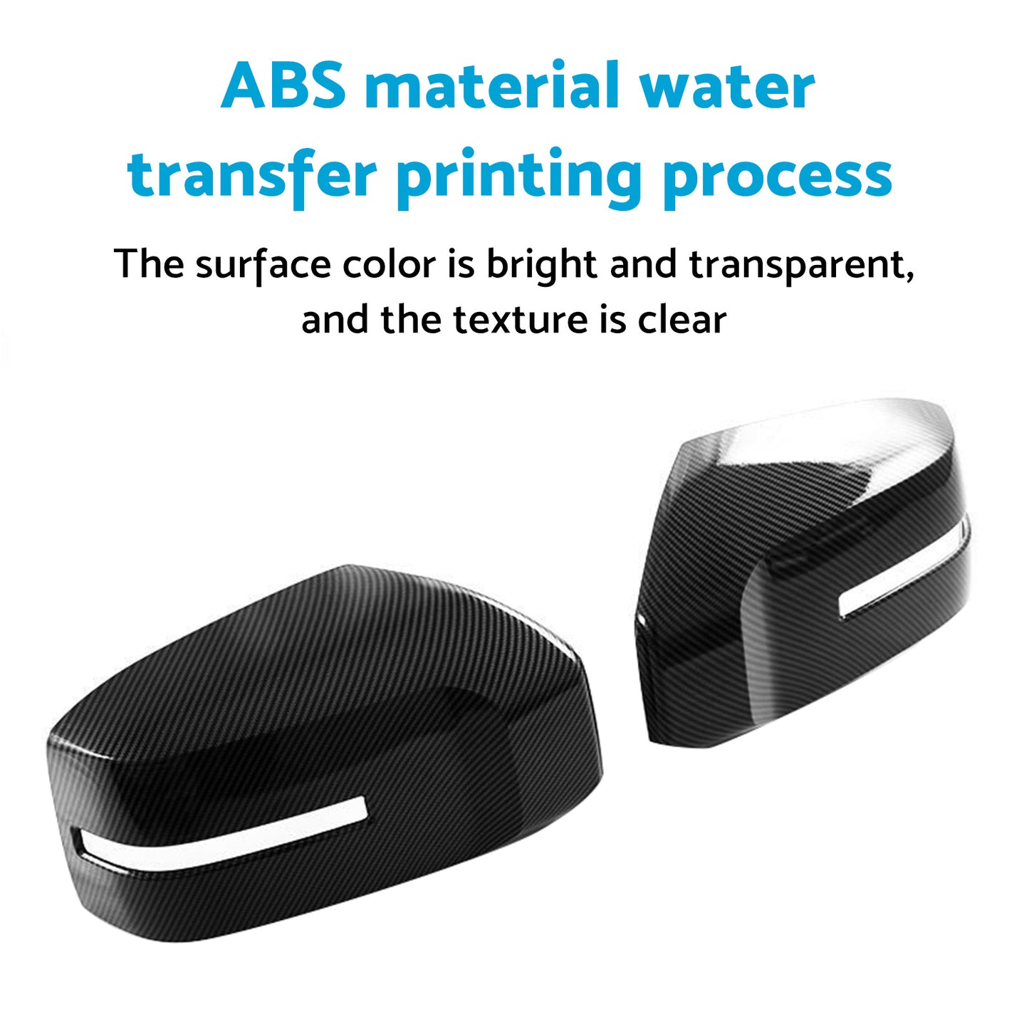 Side Mirror Cover Suitable For Mitsubishi Triton L200 23-25 ABS Carbon Fiber