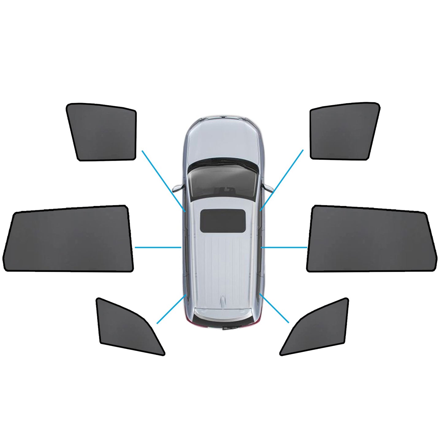 {{ Magnetic Mesh Sun Blind Shades Suitable for Audi Q7 4LB 06-15 On Front/Rear }} - Buy Car Parts Online at {{ Kaka Auto Parts }}.