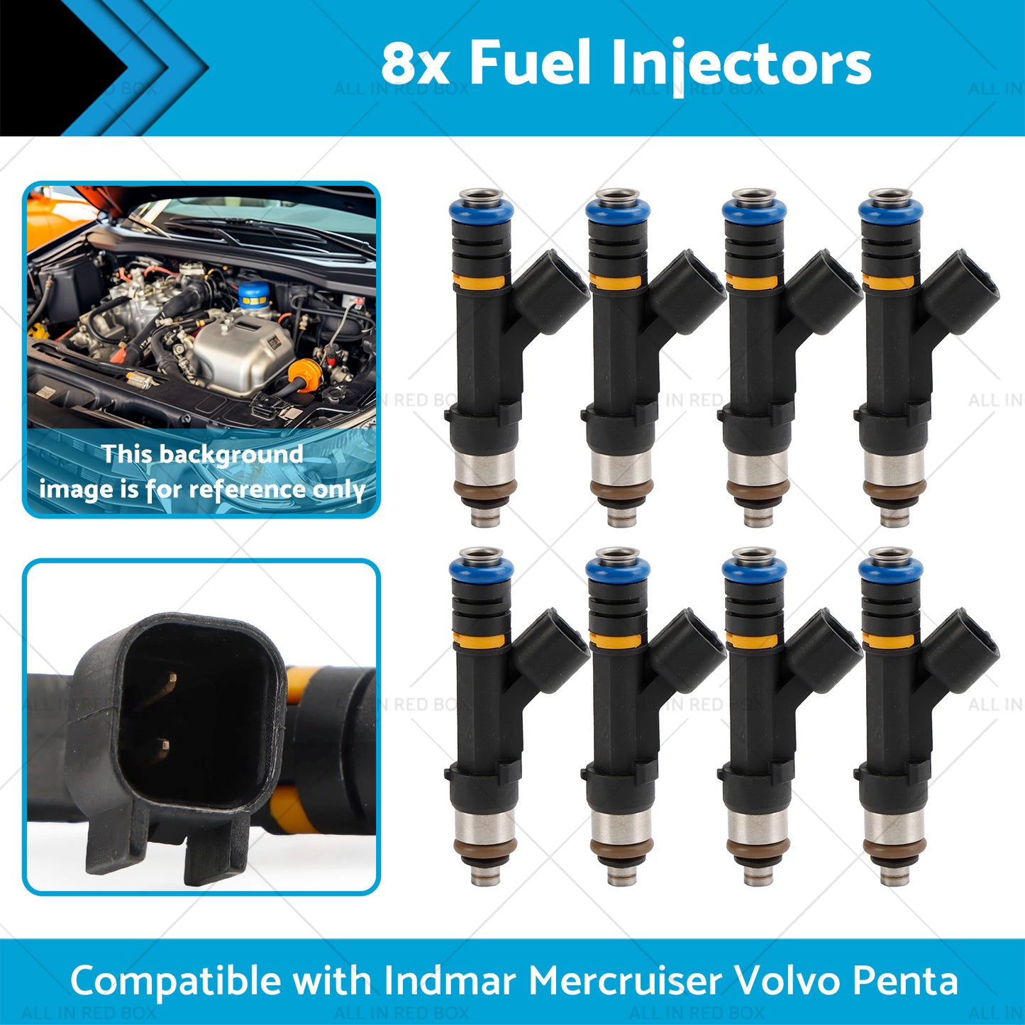 {{ 879312003 8x Fuel Injectors Suitable for Indmar Mercruiser Volvo Penta 07-13 }} - Buy Car Parts Online at {{ Kaka Auto Parts }}.