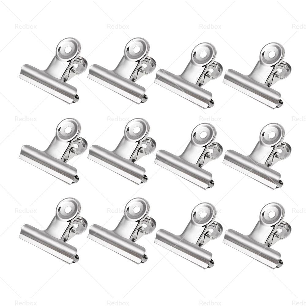 {{ 6/12PCS Stainless Steel Bulldog Paper Clip Metal Office Binder Grip Clamp 75mm }} - Buy Car Parts Online at {{ Kaka Auto Parts }}.
