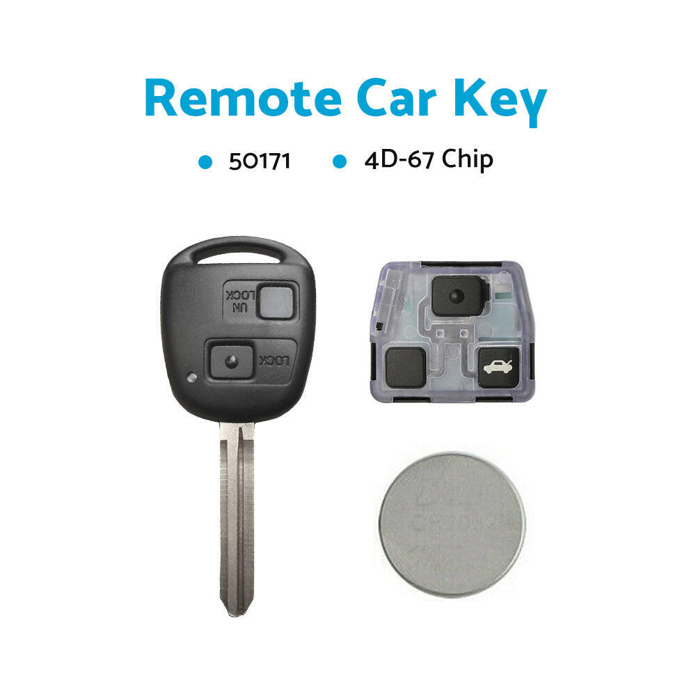 Remote Car Key 4D-67 Chip Suitable For Toyota Prado 120 RAV4 Kluger Tarago 50171