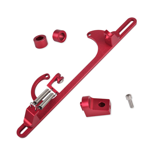 Throttle Cable Carb Bracket Carburetor Billet Aluminum Red Suitable For Carb 4150 / 4160