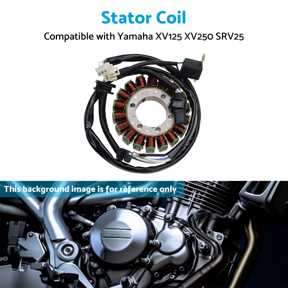 Stator Coil Suitable For Yamaha XV125 Virago, XV250, SRV250, Renaissa, XT600