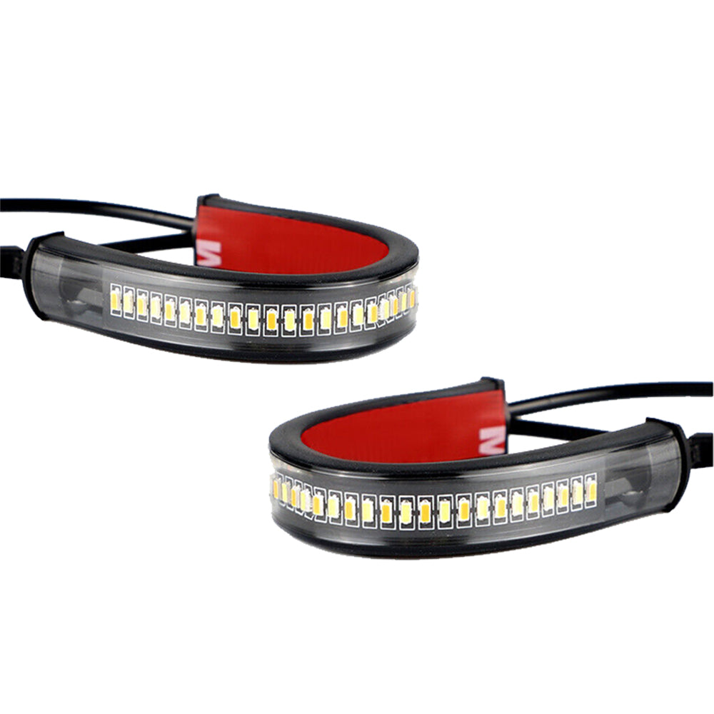 2x LED Universal Motorcycle Fork Turn Signal Indicator Blinker Amber Light Strip Suitable For Motorcycle