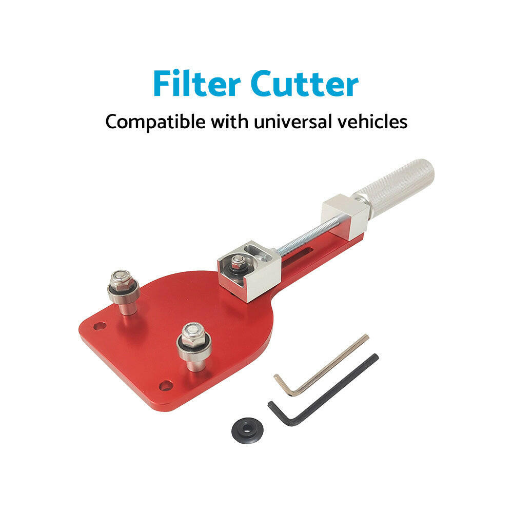Car Oil Filter Cutter Tool Filter Cutting Range 2-3/8in - 5in Aluminum Alloy Red