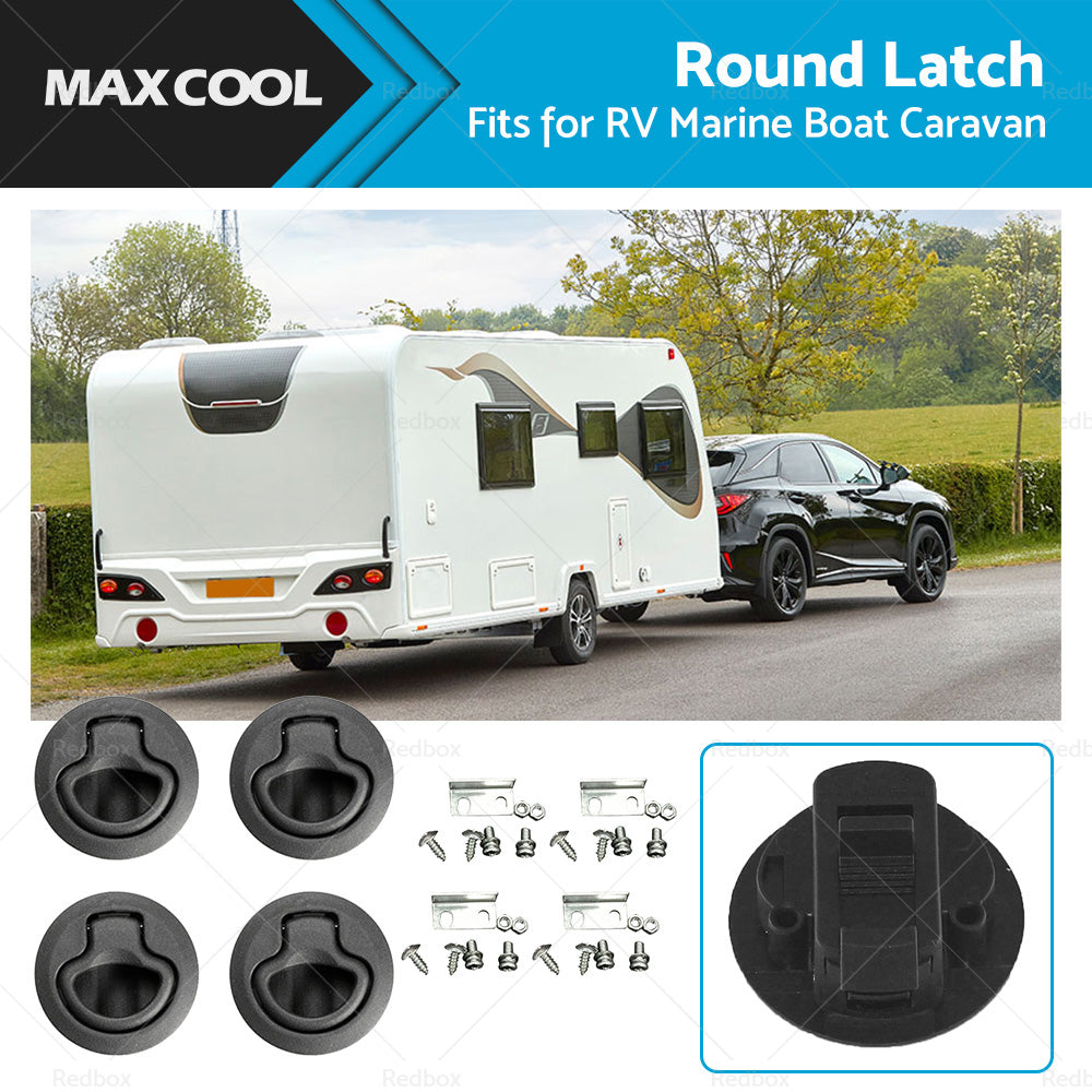 {{ 4x Round Flush Pull Slam Hatch Latch Door Lock Deck For RV Marine Boat Caravan }} - Buy Car Parts Online at {{ Kaka Auto Parts }}.