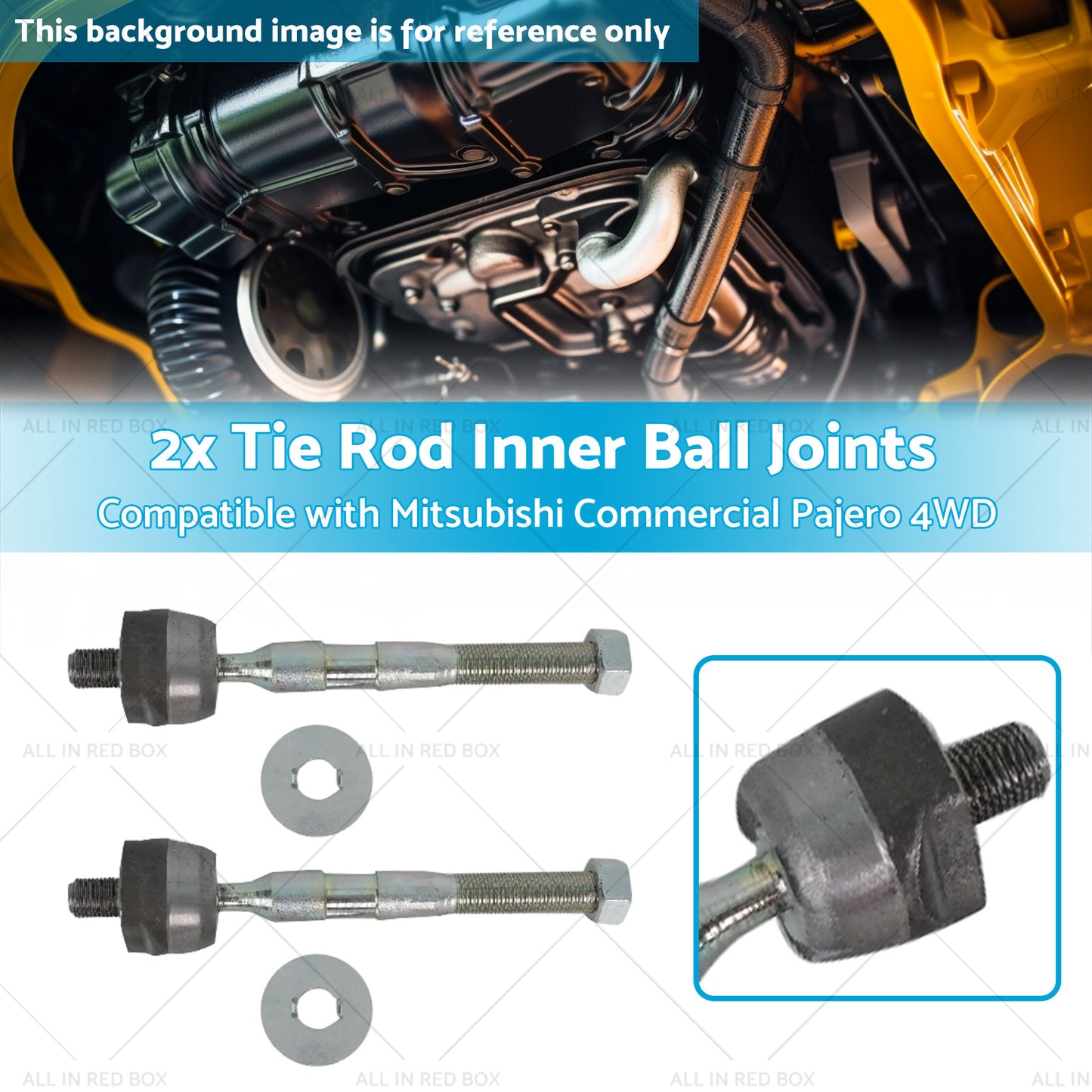 {{ 2x Tie Rod Inner Ball Joint Suitable for Mitsubishi Commercial Pajero 4WD 00-10 }} - Buy Car Parts Online at {{ Kaka Auto Parts }}.