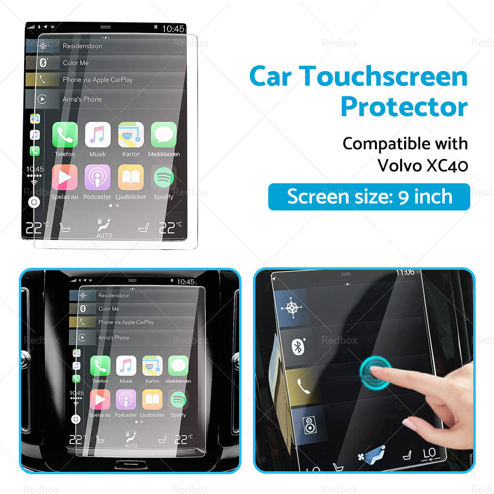{{ Touchscreen Protector Car Tempered Glass Film 9inch Suitable For Volvo XC40 18-22 }} - Buy Car Parts Online at {{ Kaka Auto Parts }}.