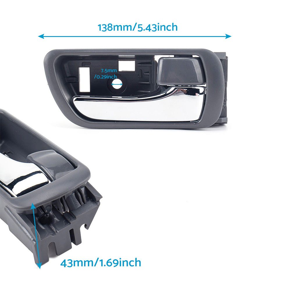 Pair LH & RH Inner Door Handle Chrome Suitable For Toyota Camry CV36 2002-2006 Front or Rear