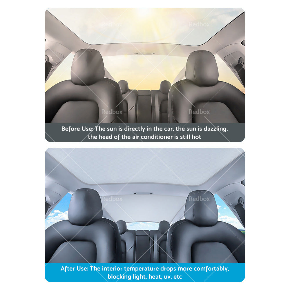 {{ For Tesla Model 3 Glass Roof Sunshade Front Rear Sunroof Window UV Cover 19-2021 }} - Buy Car Parts Online at {{ Kaka Auto Parts }}.