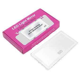 compare product Car Sun Visor LED Makeup Cosmetic Mirror Set With 3-Type Light Touch Screen Suitable For Vehicle Use