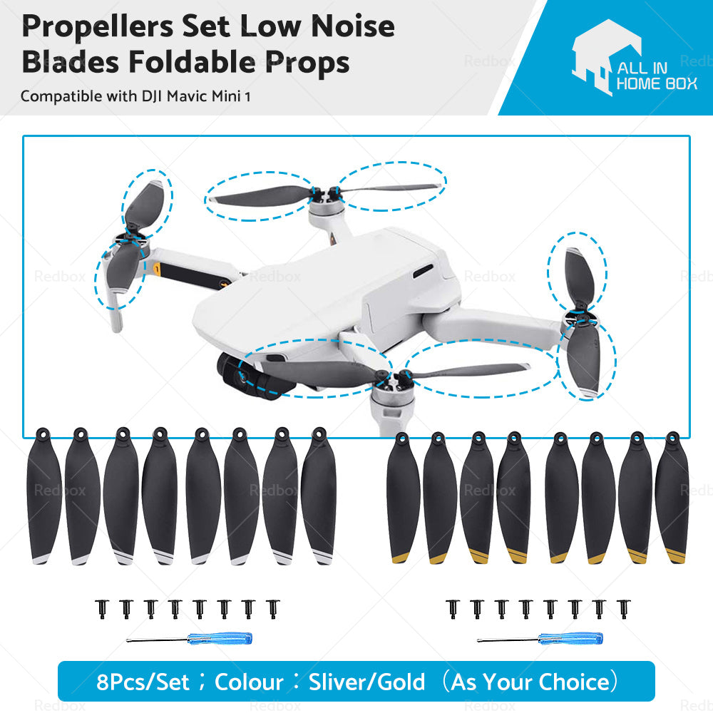 {{ 8x Propellers Set Low Noise Blades Foldable Props Suitable For DJI Mavic Mini 1 }} - Buy Car Parts Online at {{ Kaka Auto Parts }}.