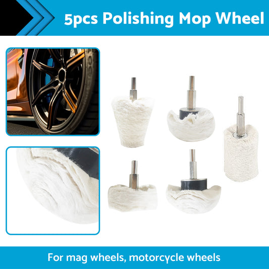 5PCS Polishing Buffing Pad Mop Wheel Drill Kit for Manifold Aluminum Stainless