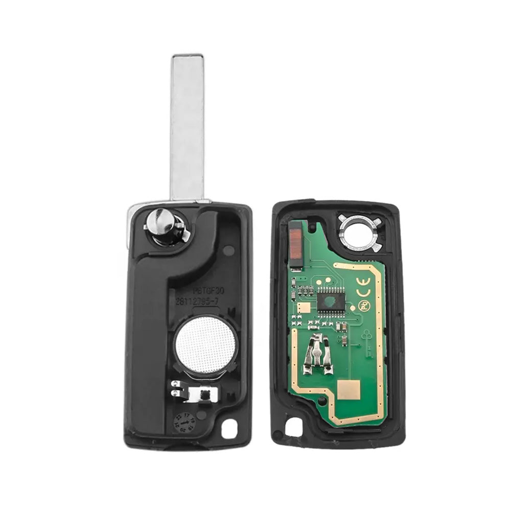 Remote Car Key Fob 2-Buttons 433FSK Suitable for Peugeot 207 307 308 407 807