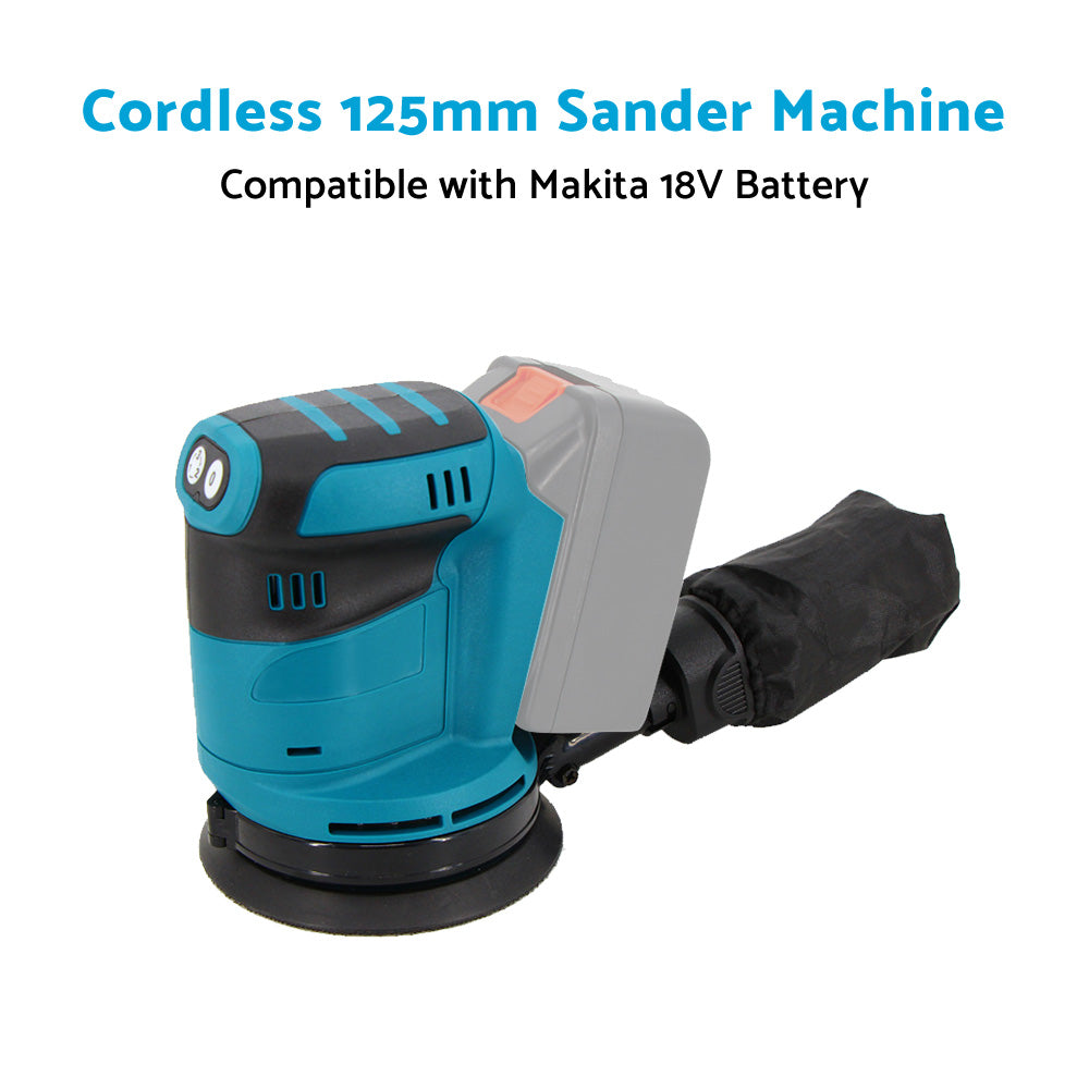 {{ Cordless 125MM Random Orbital Sander Machine Suitable For Makita 18V Battery }} - Buy Car Parts Online at {{ Kaka Auto Parts }}.