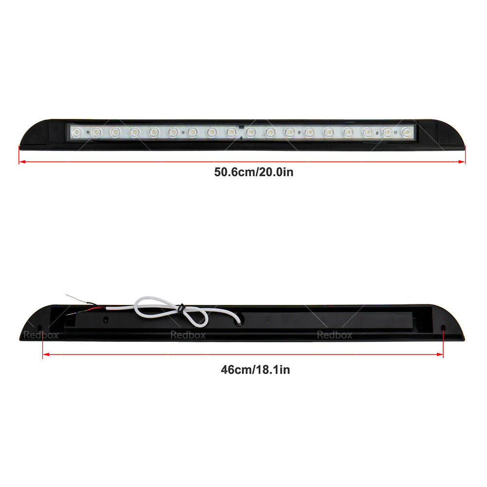 256mm 12V 9 LED Awning Light Touch Switch Strip Bar Caravan Camper Boat Marine