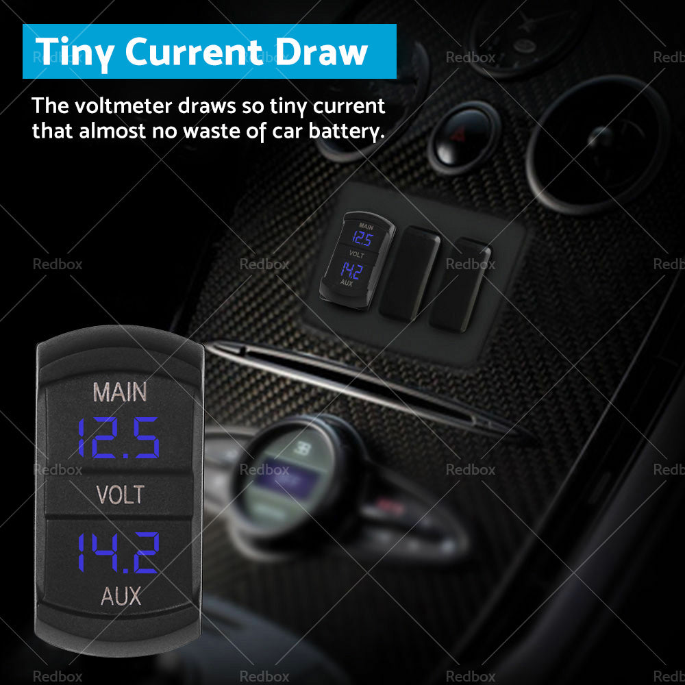 {{ 12V-24V Dual Voltmeter Battery Monitor LED Digital Car Boat Voltage Marine Gauge }} - Buy Car Parts Online at {{ Kaka Auto Parts }}.