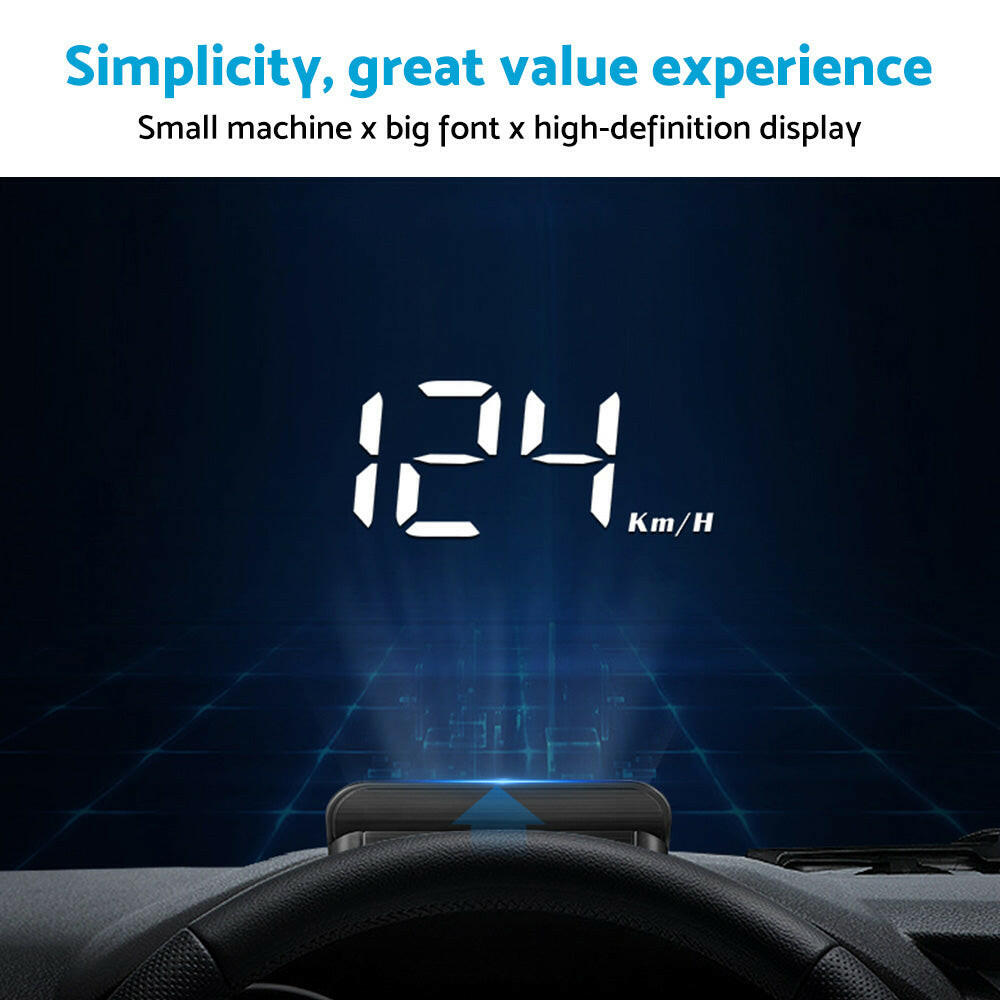Universal Car Head Up Display GPS Speedometer Digital Speed Warning OBD2
