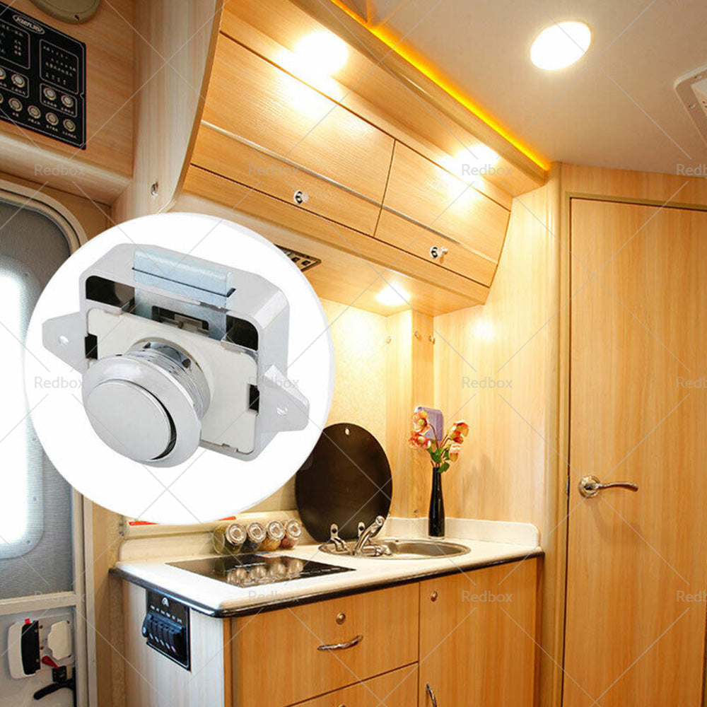 {{ Push Button Latch Knob Catch Lock For RV Drawer Cupboard Door Caravan Cabinet AU }} - Buy Car Parts Online at {{ Kaka Auto Parts }}.