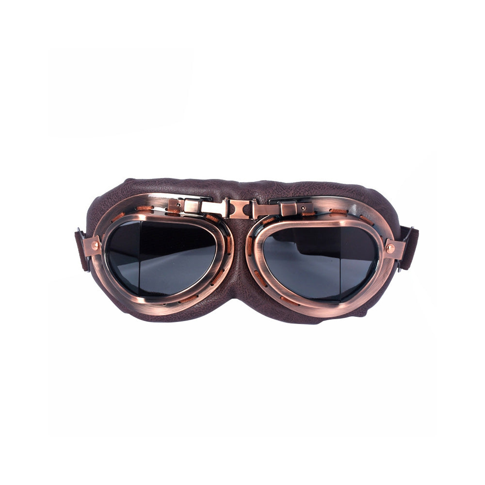 Vintage Pilot Motorcycle Racing Goggles Retro Aviator ATV UTV Dirt Bike Eyewear