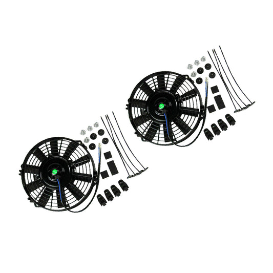 2x 9inch 12V 80W Electric Radiator Fan With Mounting Kit Suitable For Holden Commodore