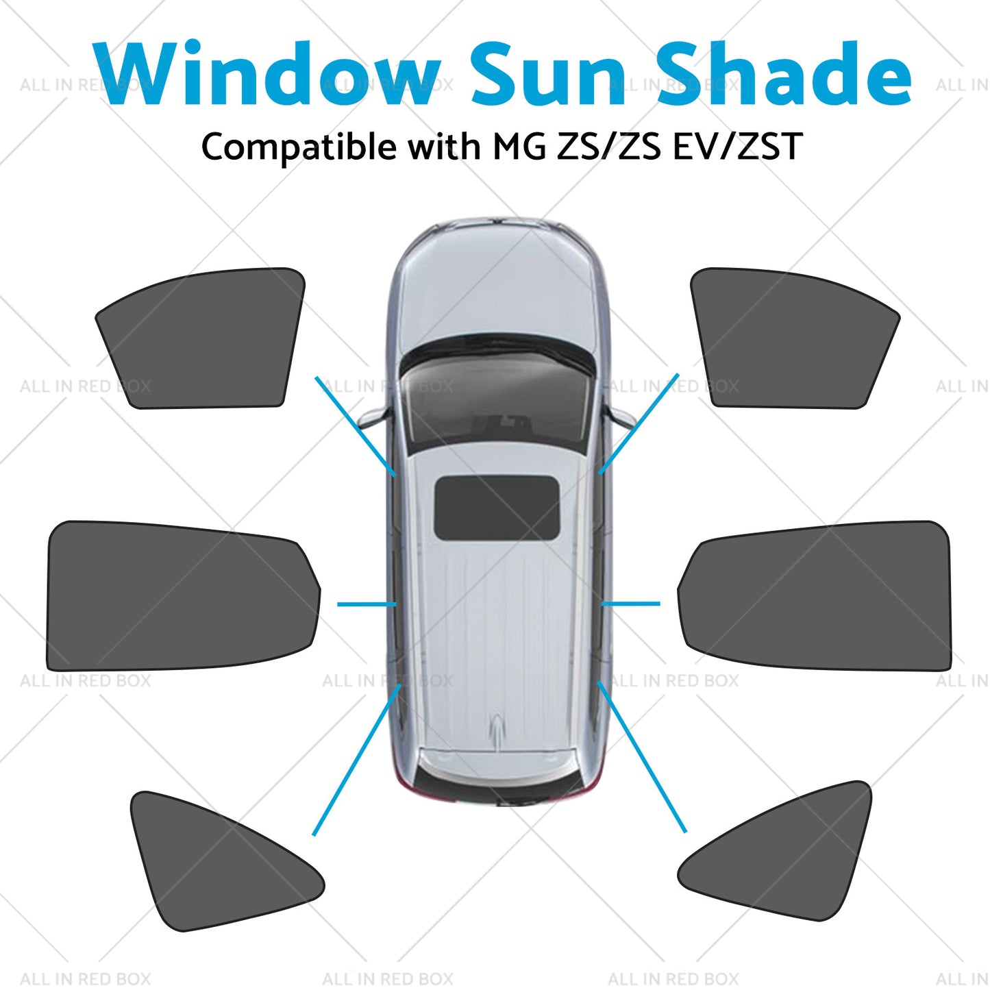 {{ Window Magnetic Mesh Sun Blind Shade Suitable for MG ZS ZST ZS EV 2018-23 }} - Buy Car Parts Online at {{ Kaka Auto Parts }}.
